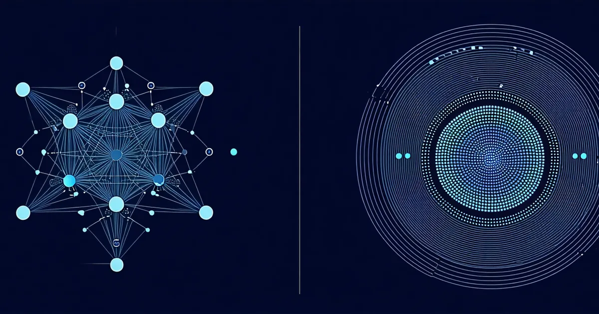 Abstract illustration for article: Multi-Party Computation vs TEE for AI Inference